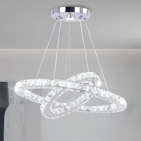 dual ring k9 crystal chandelier