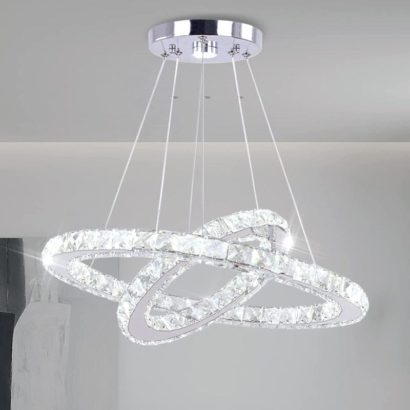 dual ring k9 crystal chandelier