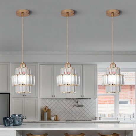 Aurelia crystal ceiling light close-up cord detail