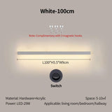 Acrylic wall lamp additional view available in black and white
