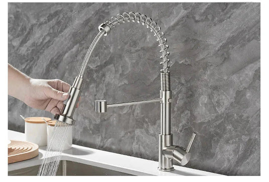 Dual Spout Kitchen Faucet Sink Tap