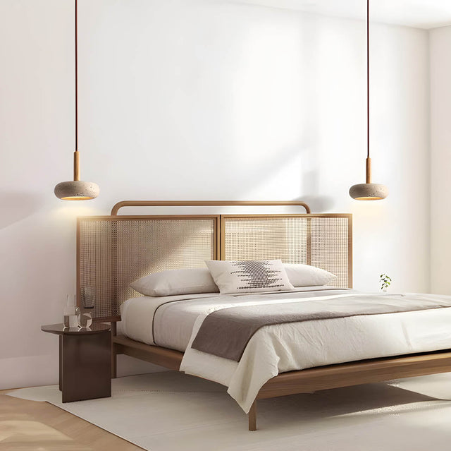 Emeraude Travertine Pendant Light – Hero View - OroDwell