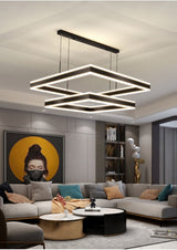 AstraLuxe Chandelier – Brass and Acrylic Design
