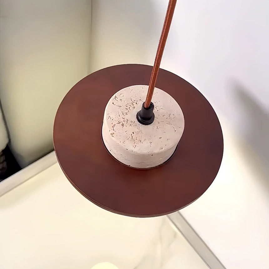 Pendant Light Cord and Ceiling Plate Detail