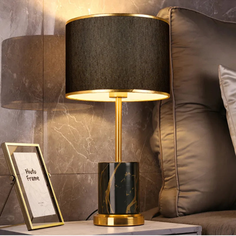 Fabric desk lamp for bedroom nightstand