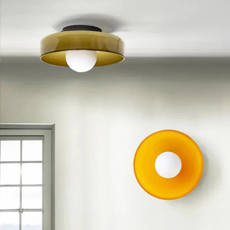Painted finish wall lamp for entryway accent