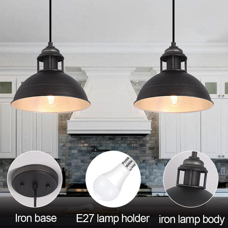 Factory Style Steel Pendant Light for Kitchen