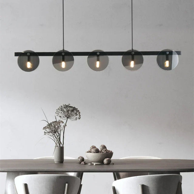 Harlen Black Glass Pendant Light for Dining Room