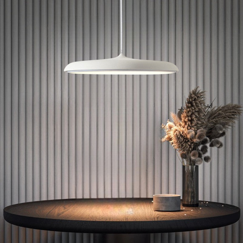 Metal and acrylic pendant light color options