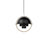 NordicTier Black Pendant Light hardwired ceiling installation - OpalDwell