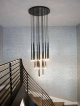 Crystal candle chandelier with aluminum acrylic construction