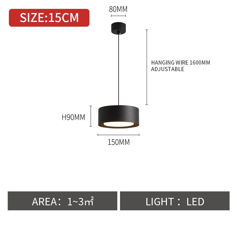 Three color adjustable pendant light fixture