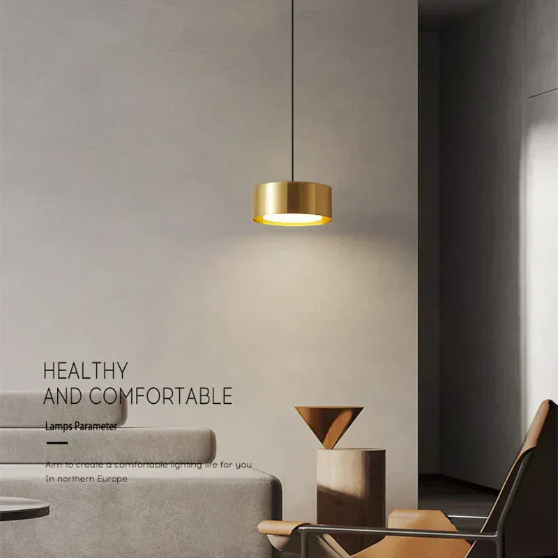 Acrylic pendant light color changing detail