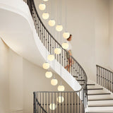Liora Orb Chandelier Warm Glow Pendant Light for Staircases