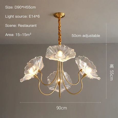 floral inspired ceiling light fixture