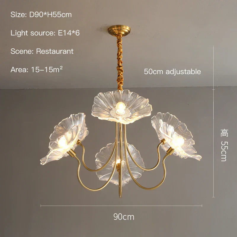 floral inspired ceiling light fixture