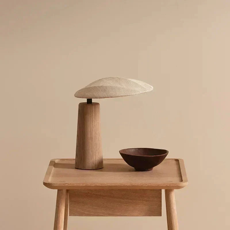 Wood table lamp for living room decor