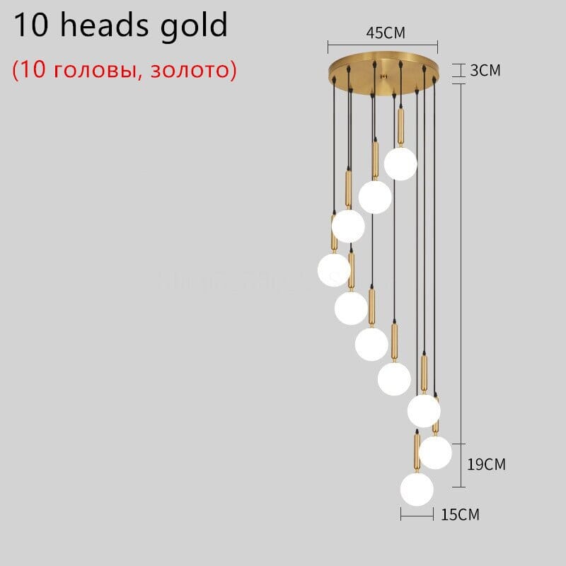 Glass Bubble Ball Chandelier LED Lighting