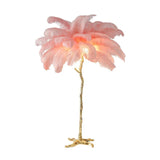 Ostrich Feather Floor Lamp for Hallway Decor