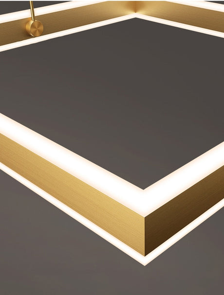 AstraLuxe LED Fixture – Dimmable Square Silhouette