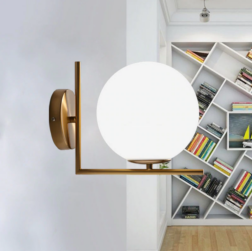 Decorative glass light for living spaces