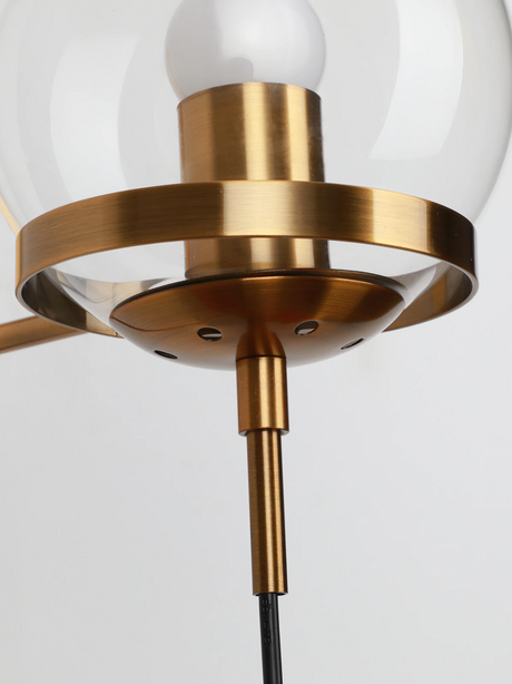 Modern wall light with metal ring