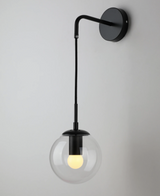 Living room accent light with glass globe