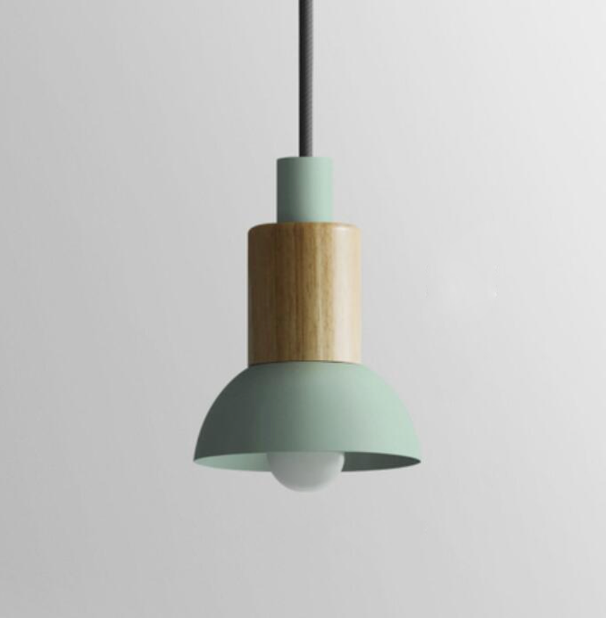 Wood and Metal Pendant Light for Modern Homes