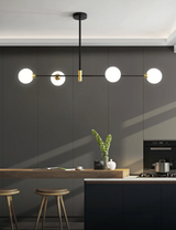 Lyra Fixture – Clear and Milky Glass Shade