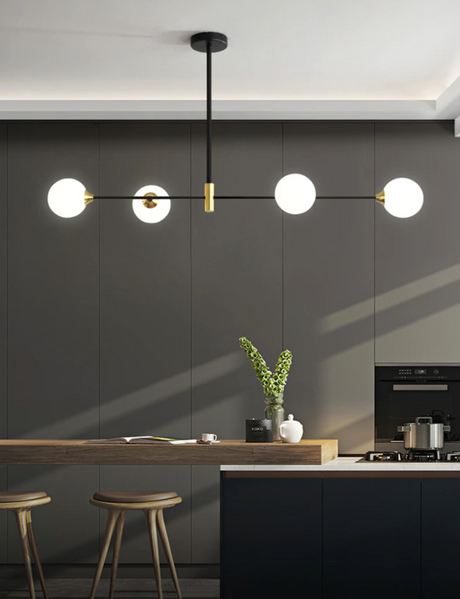 Lyra Fixture – Clear and Milky Glass Shade