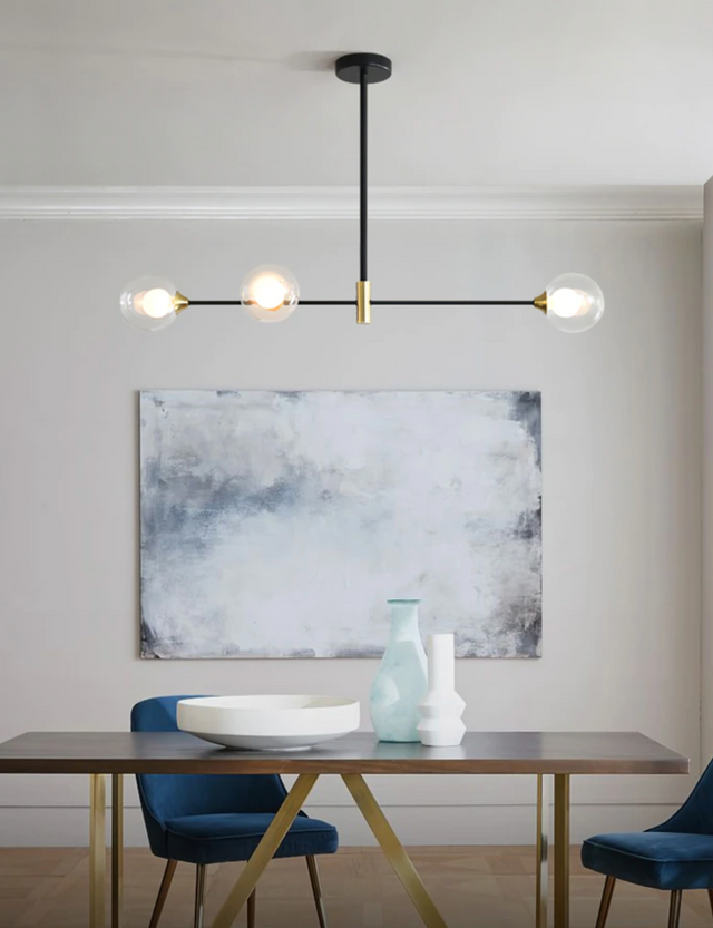Lyra Nordic Glass Ball Ceiling Light With E27 LED Bulbs