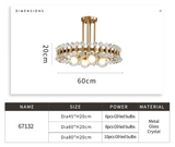Lumira Colorful Crystal Chandelier Full Fixture View - OpalDwell