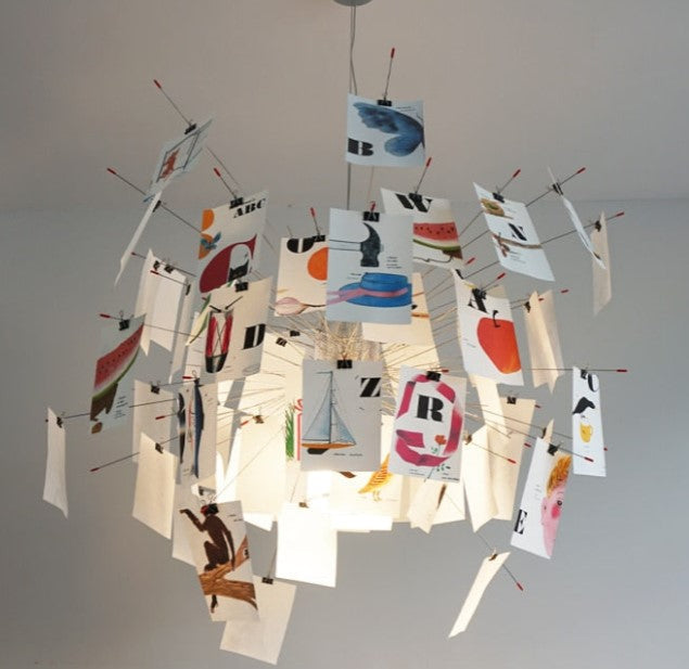 DIY personalizable chandelier lighting fixture