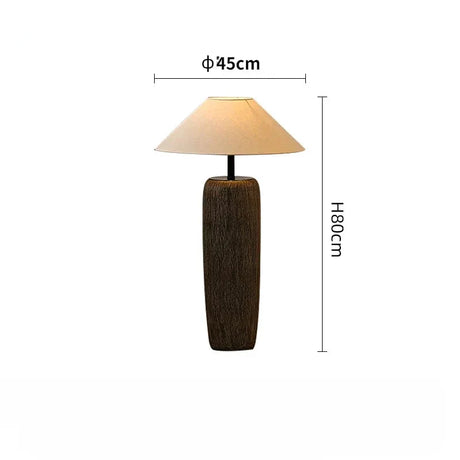 Ceramic lamp with metal accents