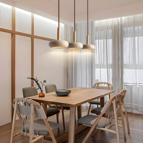Emeraude Travertine Pendant Light Close-Up Detail - OroDwell