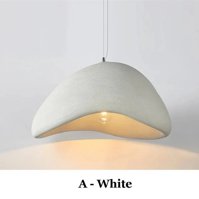 LED Pendant Light White and Gray Finish