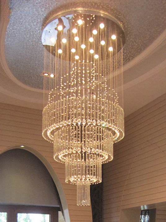 Crystal Chandelier LED Soft Ambient Glow Design