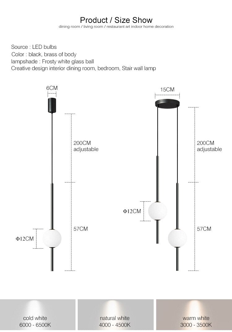 OrionGlow Hanging Light for Bedroom Decor
