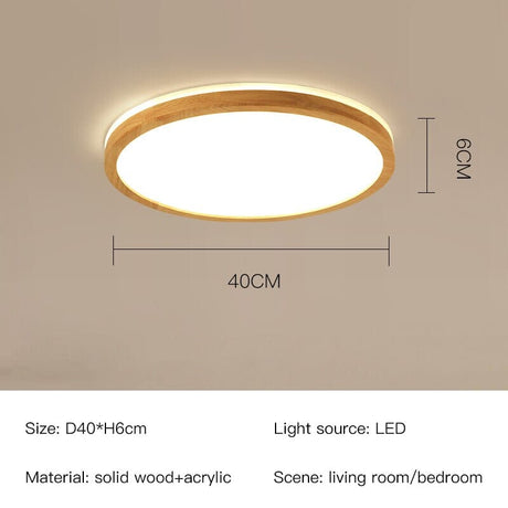 Wood ceiling light for living room and bedroom