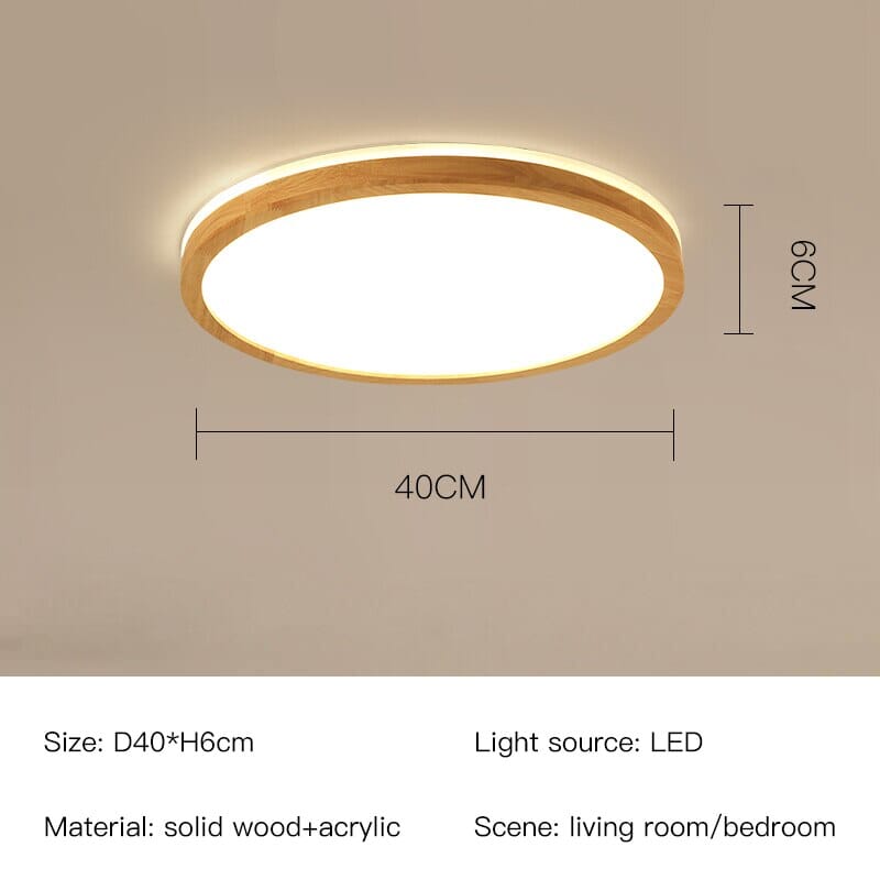 Wood ceiling light for living room and bedroom