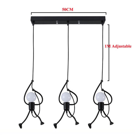 whimsical figure pendant light for children's room decor