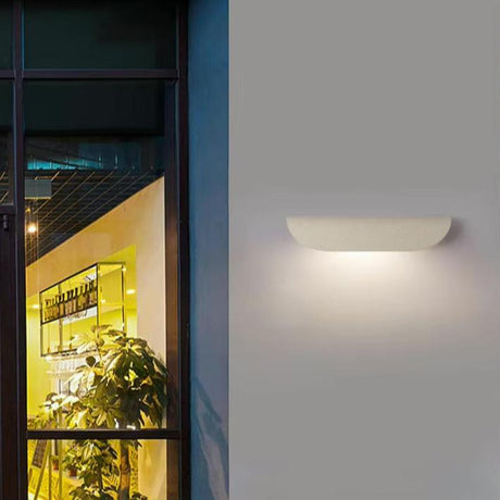 Marven Glass Wall Lamp Cement Finish Design