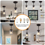 Factory Style Pendant Light with Vintage-Inspired Finish