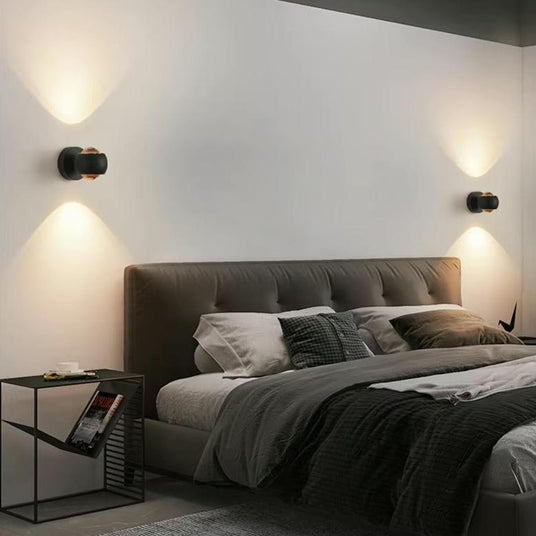 Iron and acrylic wall sconce for bedroom