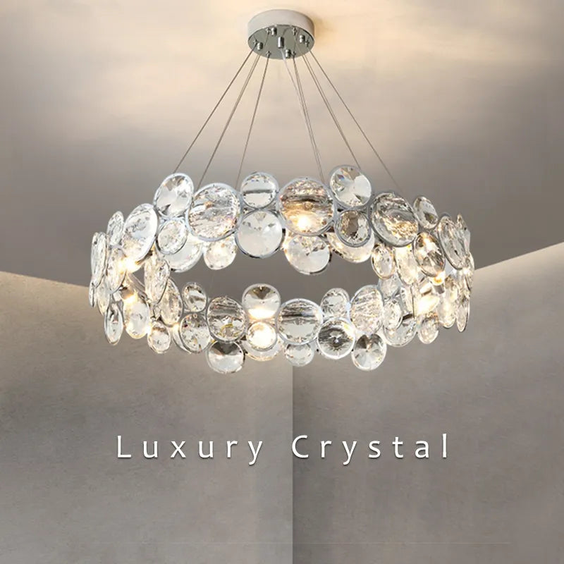 adjustable chain crystal chandelier