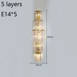 Crystal Pillar Wall Lamp Easy Installation