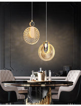 Round Pendant Light Modern Style Home Decor Accent - OpalDwell