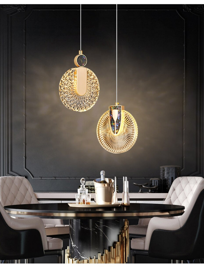 Round Pendant Light Modern Style Home Decor Accent - OpalDwell