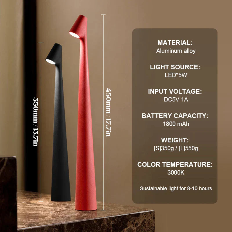 Rechargeable Nordic Minimalist Cordless Table Lamp With LED - OpalDwell
