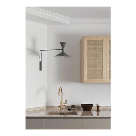 touch on/off swing arm wall lamp for bedroom reading nook